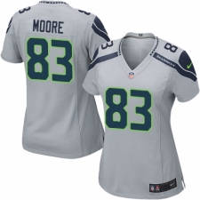 Women's Nike Seattle Seahawks #83 David Moore Game Grey Alternate NFL Jersey