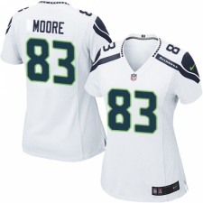 Women's Nike Seattle Seahawks #83 David Moore Game White NFL Jersey