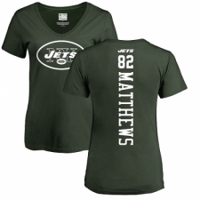NFL Women's Nike New York Jets #82 Rishard Matthews Green Backer T-Shirt