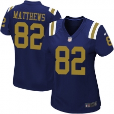 Women's Nike New York Jets #82 Rishard Matthews Limited Navy Blue Alternate NFL Jersey