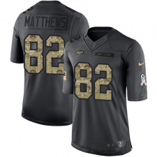 Youth Nike New York Jets #82 Rishard Matthews Limited Black 2016 Salute to Service NFL Jersey