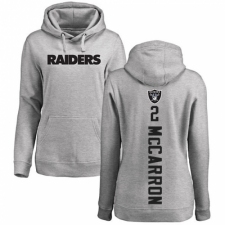NFL Women's Nike Oakland Raiders #2 AJ McCarron Ash Backer Pullover Hoodie