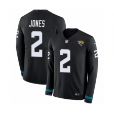 Men's Nike Jacksonville Jaguars #2 Landry Jones Limited Black Therma Long Sleeve NFL Jersey