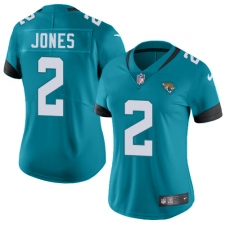 Women's Nike Jacksonville Jaguars #2 Landry Jones Teal Green Alternate Vapor Untouchable Limited Player NFL Jersey