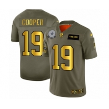 Men's Dallas Cowboys #19 Amari Cooper Limited Olive Gold 2019 Salute to Service Football Jersey