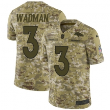 Men's Nike Denver Broncos #3 Colby Wadman Limited Camo 2018 Salute to Service NFL Jersey