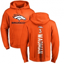 NFL Nike Denver Broncos #3 Colby Wadman Orange Backer Pullover Hoodie
