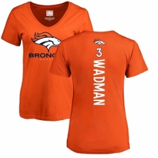 NFL Women's Nike Denver Broncos #3 Colby Wadman Orange Backer T-Shirt