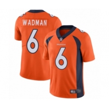 Youth Denver Broncos #6 Colby Wadman Orange Team Color Vapor Untouchable Limited Player Football Jersey