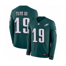 Youth Nike Philadelphia Eagles #19 Golden Tate III Limited Green Therma Long Sleeve NFL Jersey