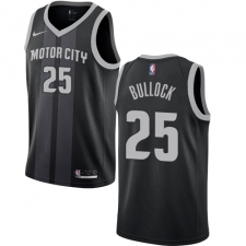 Men's Nike Detroit Pistons #25 Reggie Bullock Swingman Black NBA Jersey - City Edition