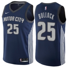 Women's Nike Detroit Pistons #25 Reggie Bullock Swingman Navy Blue NBA Jersey - City Edition