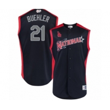 Youth Los Angeles Dodgers #21 Walker Buehler Authentic Navy Blue National League 2019 Baseball All-Star Jersey