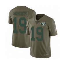 Men's Nike New York Jets #19 Andre Roberts Limited Olive 2017 Salute to Service NFL Jersey