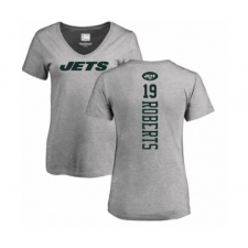 NFL Women's Nike New York Jets #19 Andre Roberts Ash Backer T-Shirt