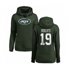 NFL Women's Nike New York Jets #19 Andre Roberts Green Name & Number Logo Pullover Hoodie