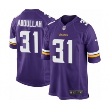 Men's Nike Minnesota Vikings #31 Ameer Abdullah Game Purple Team Color NFL Jersey