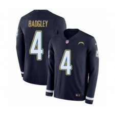 Youth Nike Los Angeles Chargers #4 Michael Badgley Limited Navy Blue Therma Long Sleeve NFL Jersey