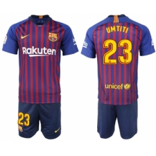 2018-19 Barcelona 23 UMTITI Home Soccer Jersey