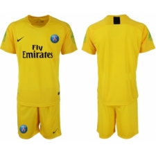 2018-19 Paris Saint-Germain Home Yellow Goalkeeper Soccer Jersey