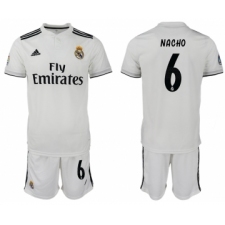 2018-19 Real Madrid 6 NACHO Home Soccer Jersey