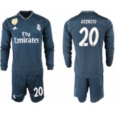 2018-19 Real Madrid 20 ASENSIO Away Long Sleeve Soccer Jersey