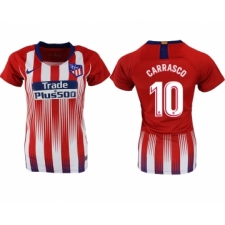 2018-19 Atletico Madrid 10 CARRASCO Home Women Soccer Jersey