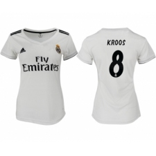 2018-19 Real Madrid 8 KROOS Home Women Soccer Jersey