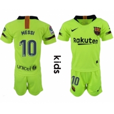 2018-19 Barcelona 10 MESSI Away Youth Jersey