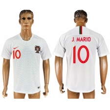 Portugal 10 J. MARIO Away 2018 FIFA World Cup Thailand Soccer Jersey
