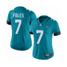 Women's Jacksonville Jaguars #7 Nick Foles Teal Green Alternate Vapor Untouchable Limited Player Football Jersey