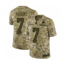 Youth Washington Redskins #7 Dwayne Haskins Limited Camo 2018 Salute to Service Football Jersey