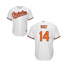 Youth Baltimore Orioles #14 Rio Ruiz Replica White Home Cool Base Baseball Jersey