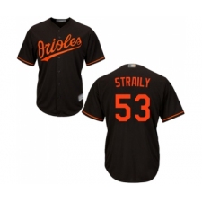 Youth Baltimore Orioles #53 Dan Straily Replica Black Alternate Cool Base Baseball Jersey