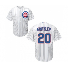 Youth Chicago Cubs #20 Brandon Kintzler Authentic White Home Cool Base Baseball Jersey