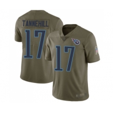 Youth Tennessee Titans #17 Ryan Tannehill Limited Olive 2017 Salute to Service Football Jersey