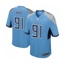 Men's Tennessee Titans #91 Cameron Wake Game Light Blue Alternate Football Jersey