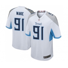 Men's Tennessee Titans #91 Cameron Wake Game White Football Jersey