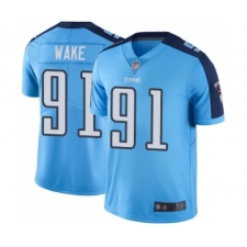 Men's Tennessee Titans #91 Cameron Wake Limited Light Blue Rush Vapor Untouchable Football Jersey