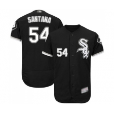 Men's Chicago White Sox #54 Ervin Santana Black Alternate Flex Base Authentic Collection Baseball Jersey