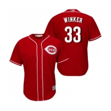 Youth Cincinnati Reds #33 Jesse Winker Replica Red Alternate Cool Base Baseball Jersey