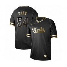 Men's Cincinnati Reds #54 Sonny Gray Authentic Black Gold Fashion Baseball Jersey