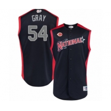 Men's Cincinnati Reds #54 Sonny Gray Authentic Navy Blue National League 2019 Baseball All-Star Jersey