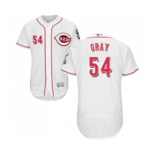 Men's Cincinnati Reds #54 Sonny Gray White Home Flex Base Authentic Collection Baseball Jersey