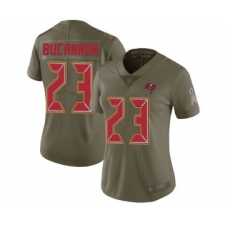 Women's Tampa Bay Buccaneers #23 Deone Bucannon Limited Olive 2017 Salute to Service Football Jersey