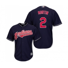 Youth Cleveland Indians #2 Leonys Martin Replica Navy Blue Alternate 1 Cool Base Baseball Jersey