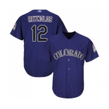 Youth Colorado Rockies #12 Mark Reynolds Replica Purple Alternate 1 Cool Base Baseball Jersey