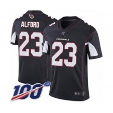 Men's Arizona Cardinals #23 Robert Alford Black Alternate Vapor Untouchable Limited Player 100th Season Football Jersey