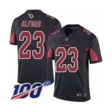 Men's Arizona Cardinals #23 Robert Alford Limited Black Rush Vapor Untouchable 100th Season Football Jersey
