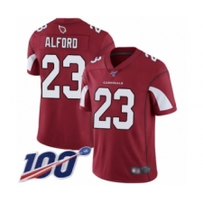 Men's Arizona Cardinals #23 Robert Alford Red Team Color Vapor Untouchable Limited Player 100th Season Football Jersey